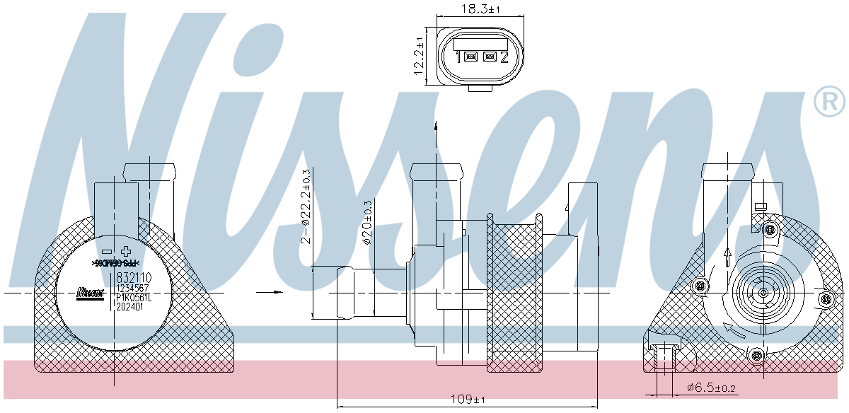 Nissens Water Pump 832110