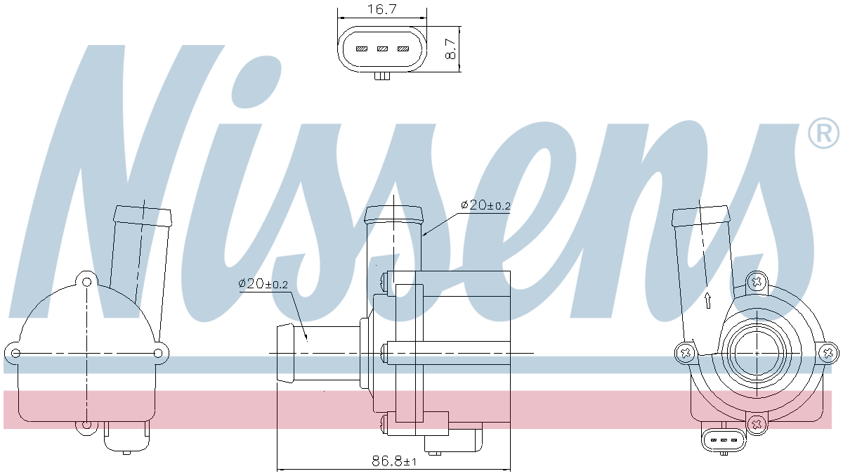 Nissens Water Pump 832121