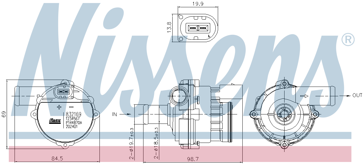 Nissens Water Pump 832169