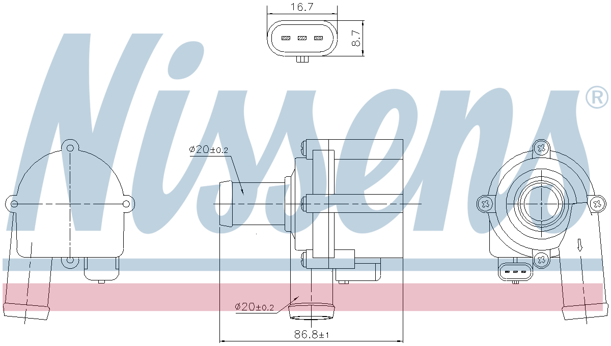 Nissens Water Pump 832172