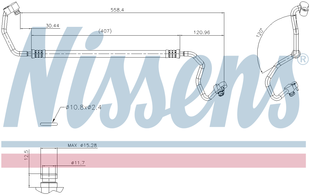 Nissens Aircon Hose/Pipe 840128