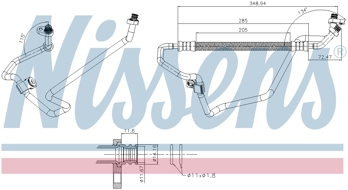 Nissens Aircon Hose/Pipe 84032