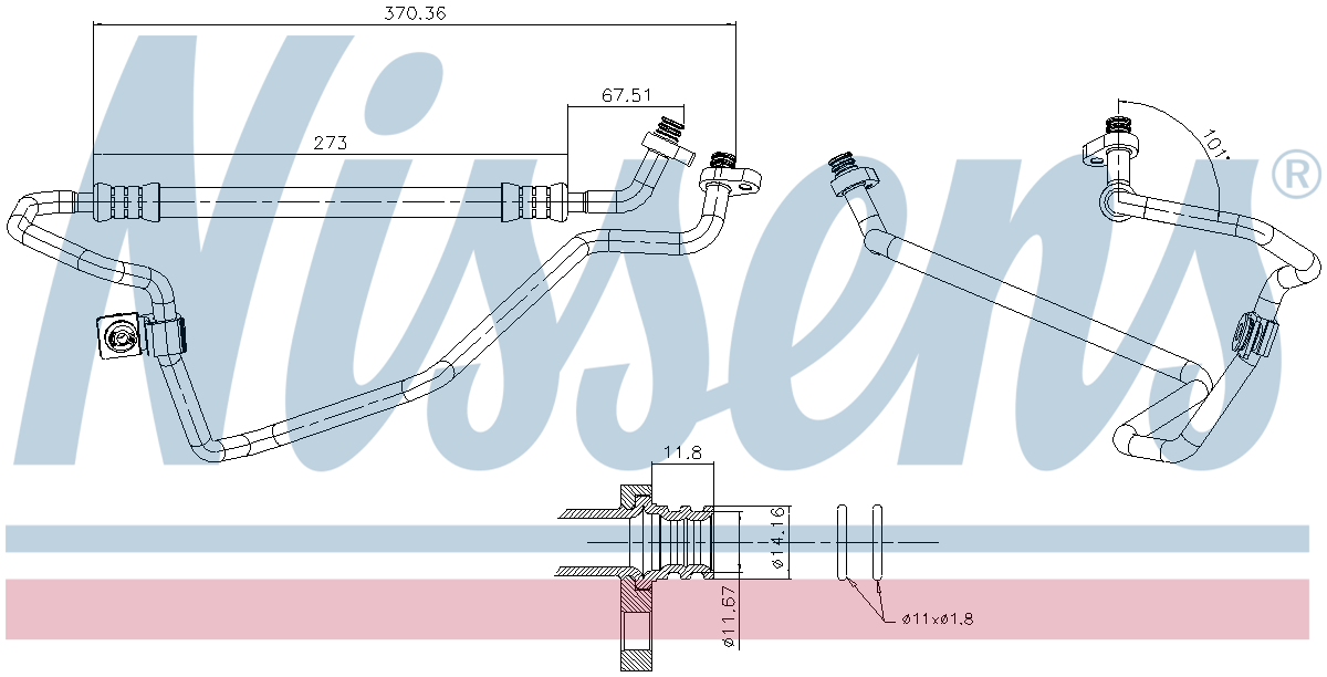 Nissens Aircon Hose/Pipe 84044