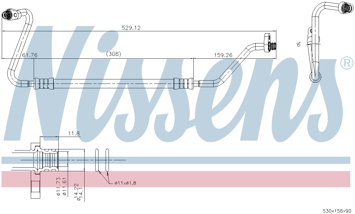 Nissens Aircon Hose/Pipe 841013