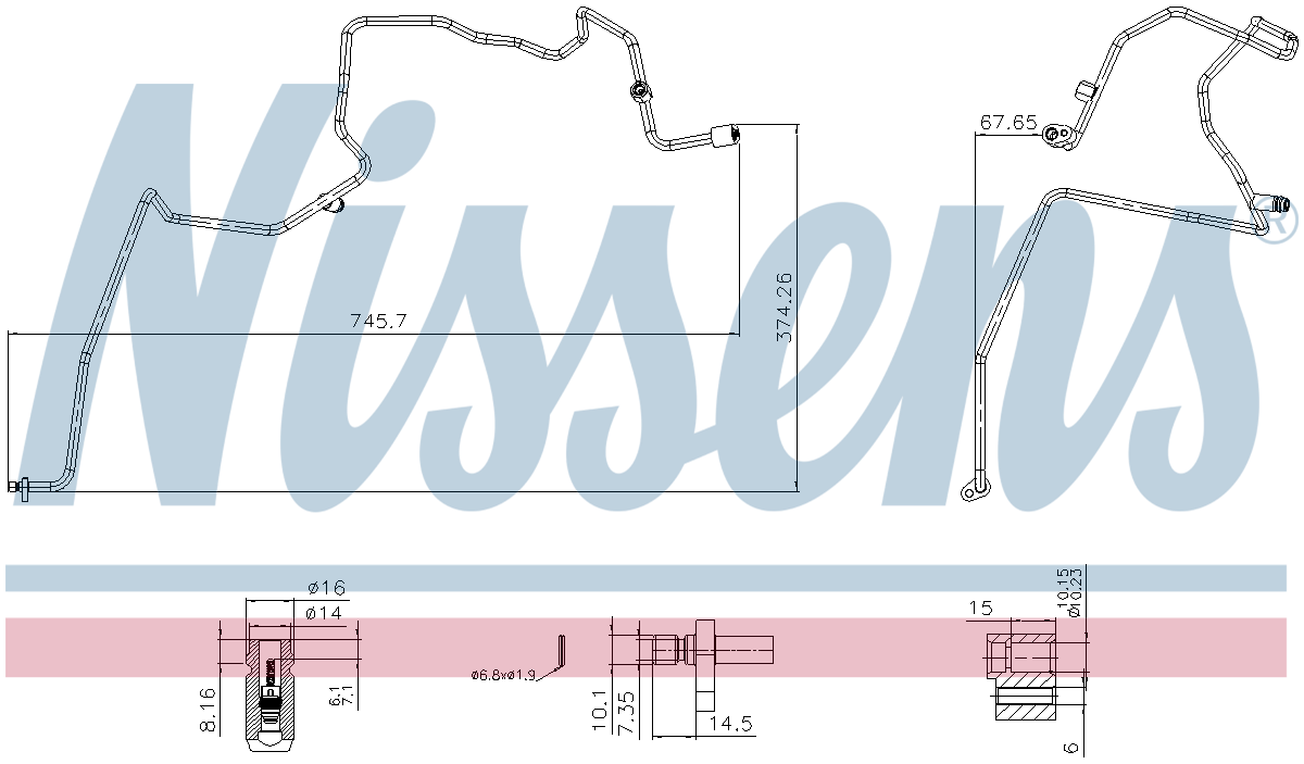 Nissens Aircon Hose/Pipe (RHD) 842515