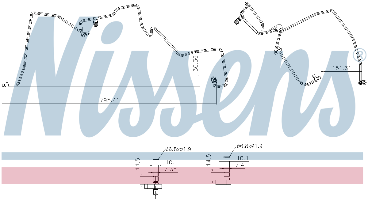 Nissens Aircon Hose/Pipe 842701