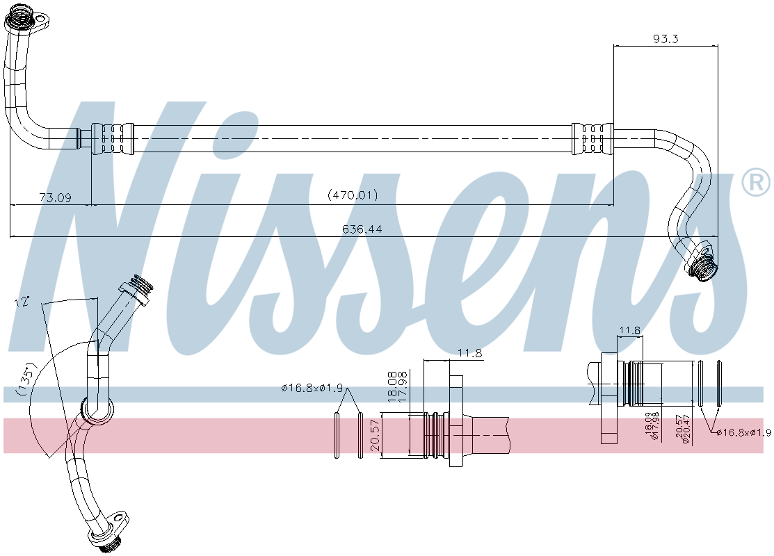 Nissens Aircon Hose/Pipe 843136