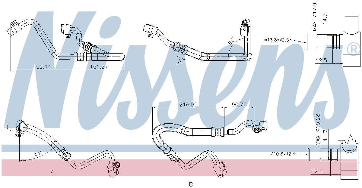 Nissens Aircon Hose/Pipe 843621