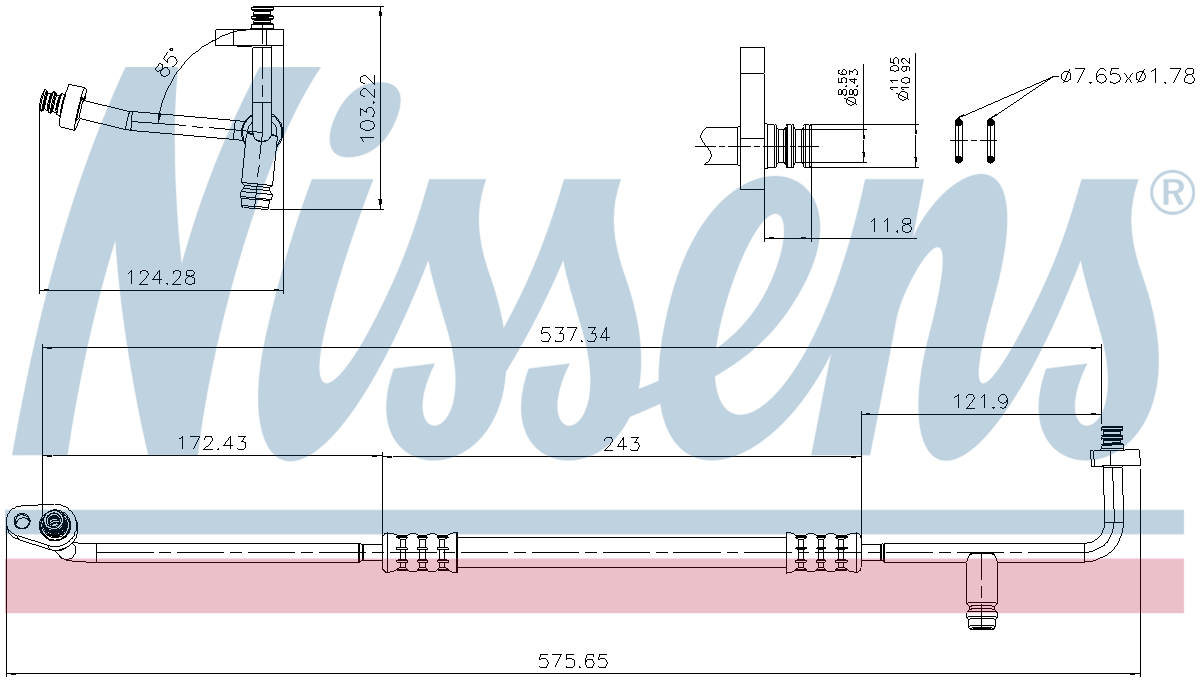 Nissens Aircon Hose/Pipe 845523
