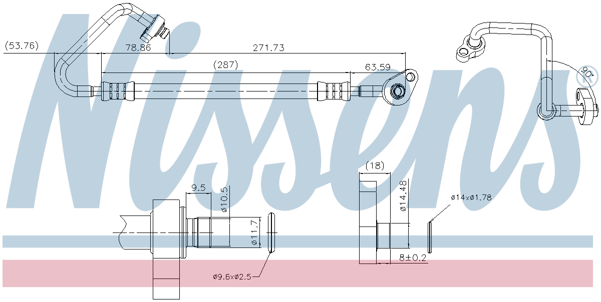 Nissens Aircon Hose/Pipe 846265