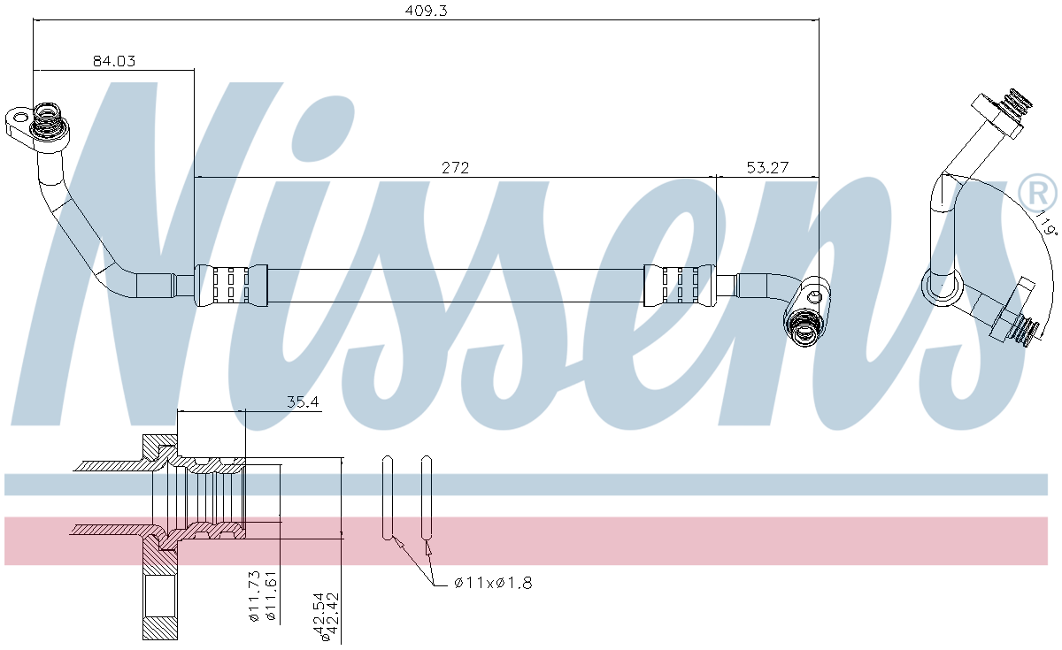 Nissens Aircon Hose/Pipe 848008