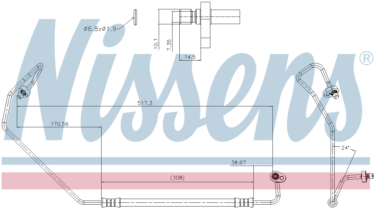 Nissens Aircon Hose/Pipe 848827