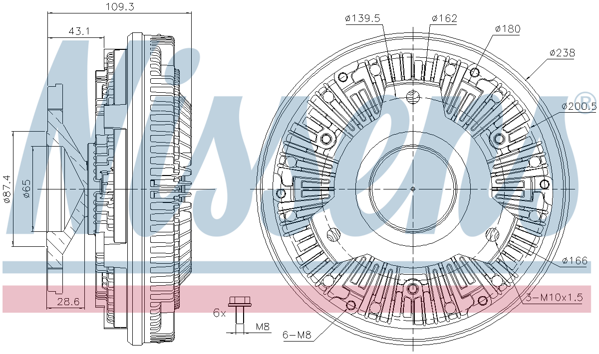 Nissens Cooling Fan Clutch 86105