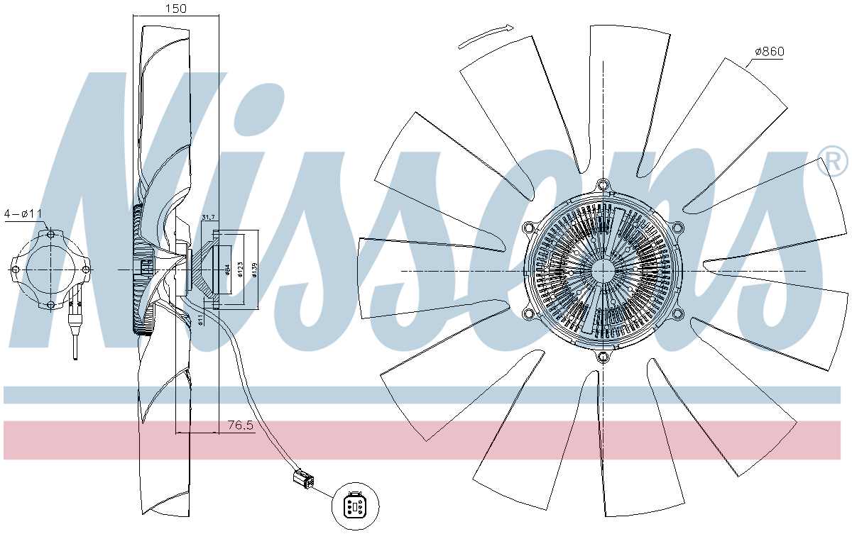 NISSENS Cooling Fan Clutch 86211