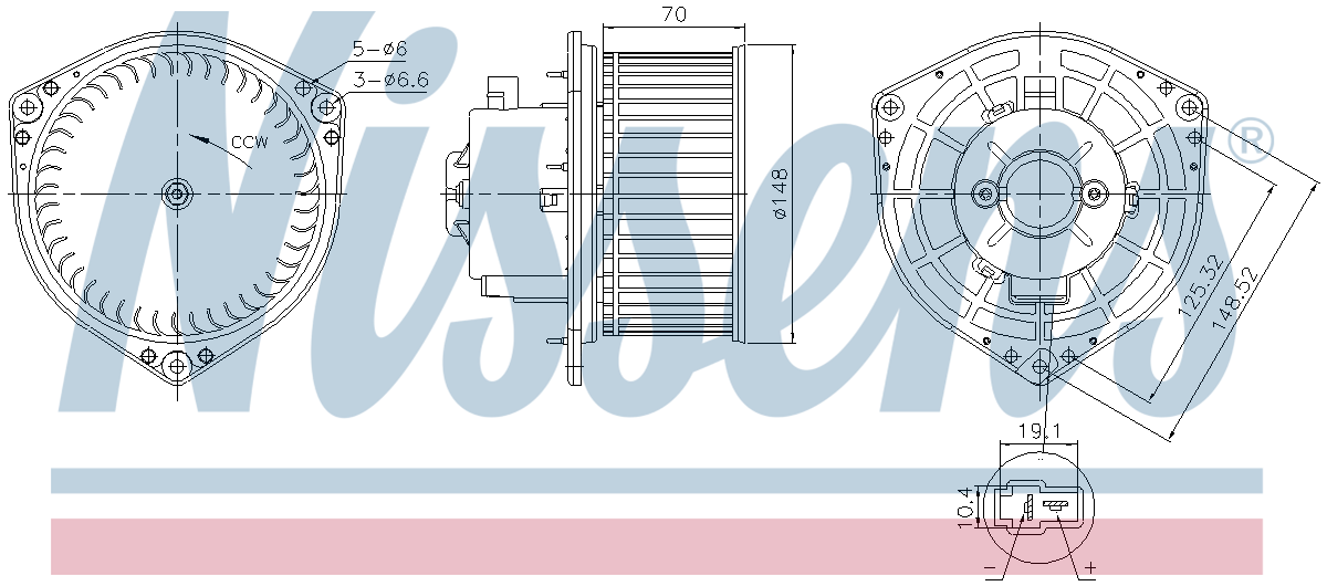 Nissens Cabin Fan Blower Motor 87454 Nissens Cabin Fan Blower Motor 87454