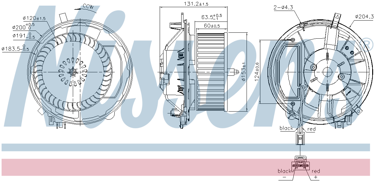 Nissens Cabin Fan Blower Motor 87527