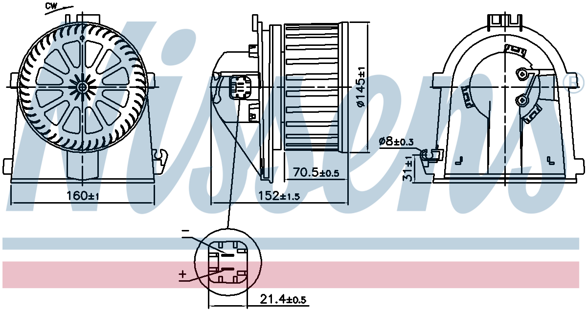 Nissens Cabin Fan Blower Motor 87598