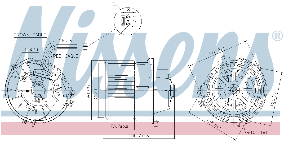Nissens Cabin Fan Blower Motor 87599