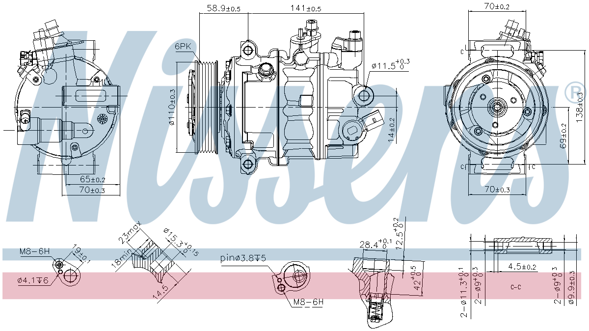 Nissens Aircon Compressor 890608