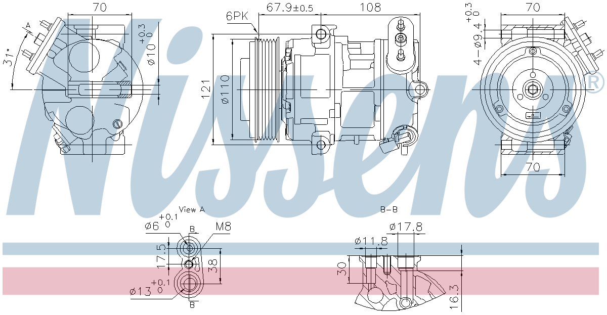 Nissens Aircon Compressor 890663