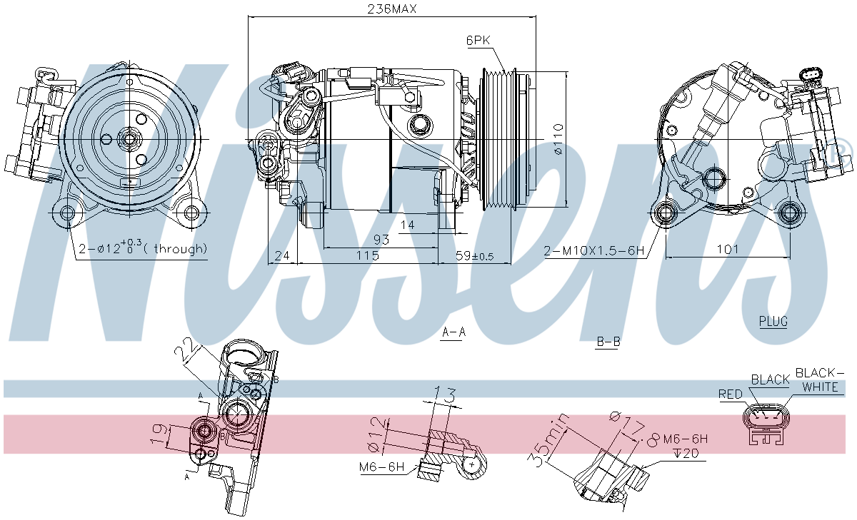Nissens Aircon Compressor 891019 Nissens Aircon Compressor 891019