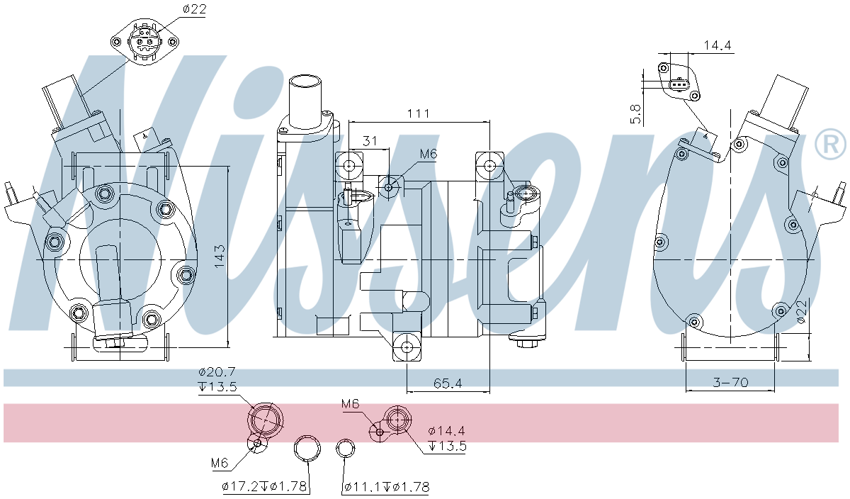 Nissens Aircon Compressor 891066
