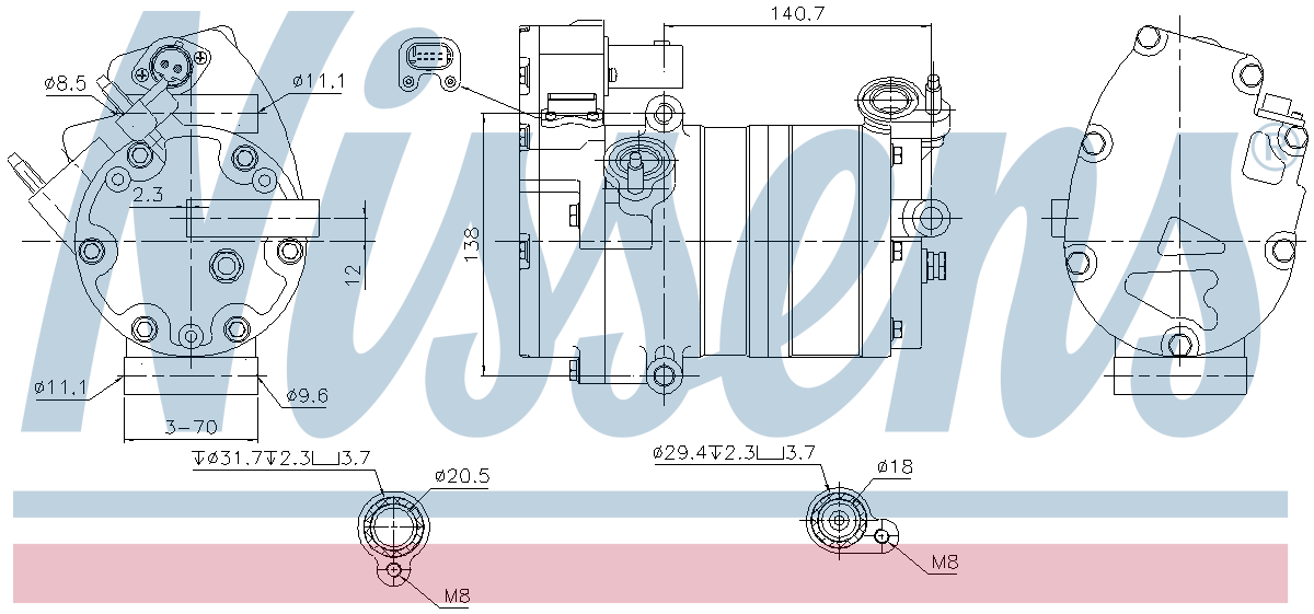 Nissens Aircon Compressor 891070
