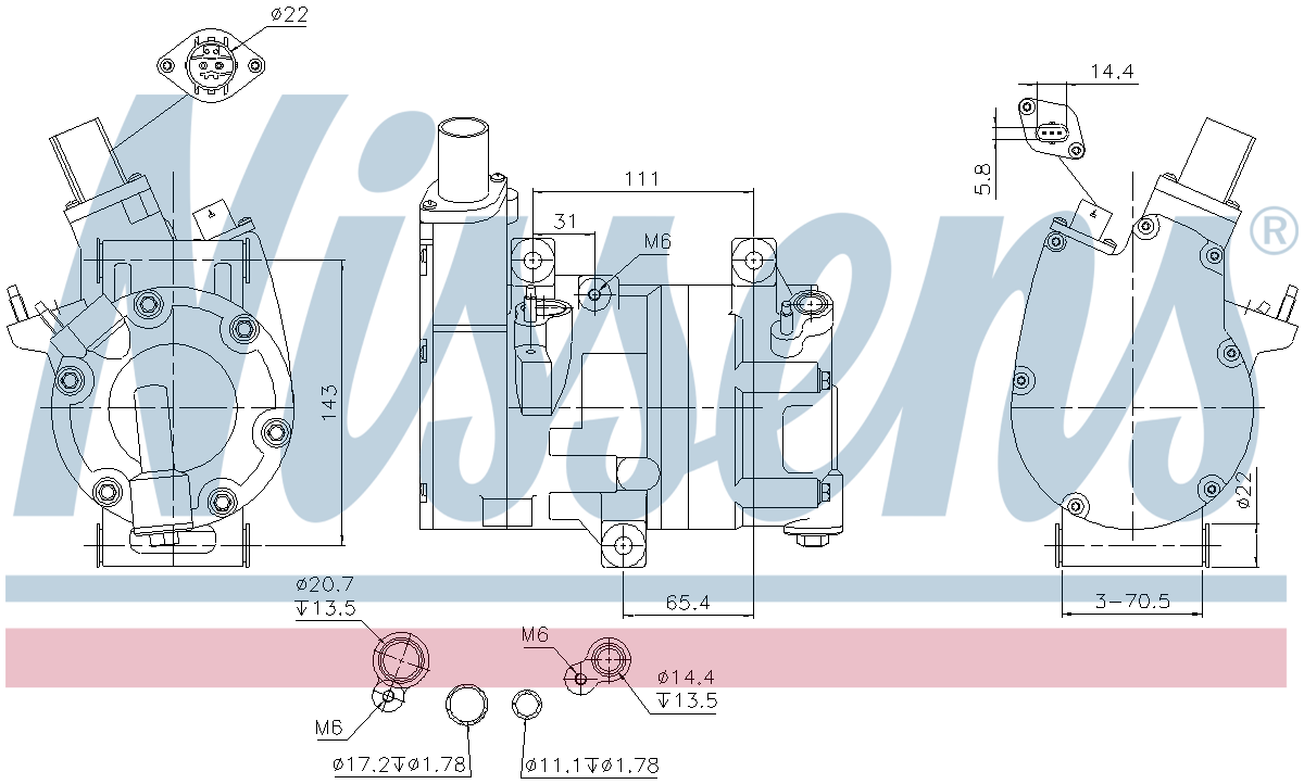 Nissens Aircon Compressor 891075