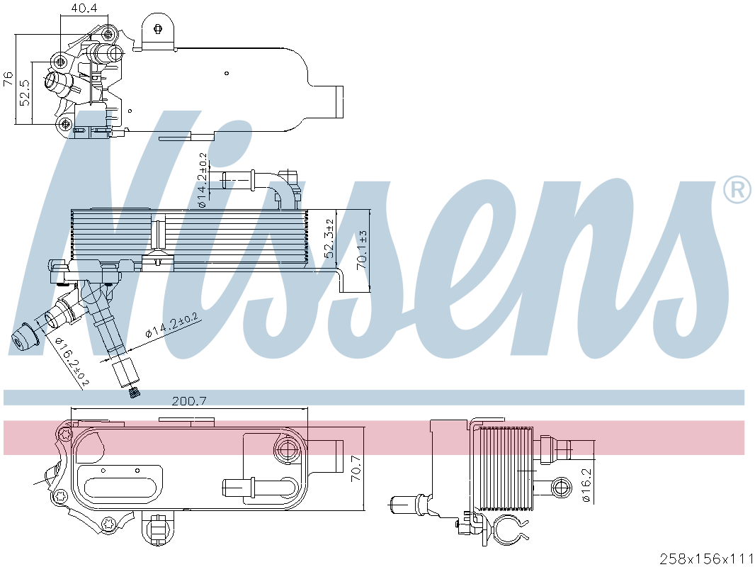 Nissens Engine Oil Cooler 91298 Nissens Engine Oil Cooler 91298