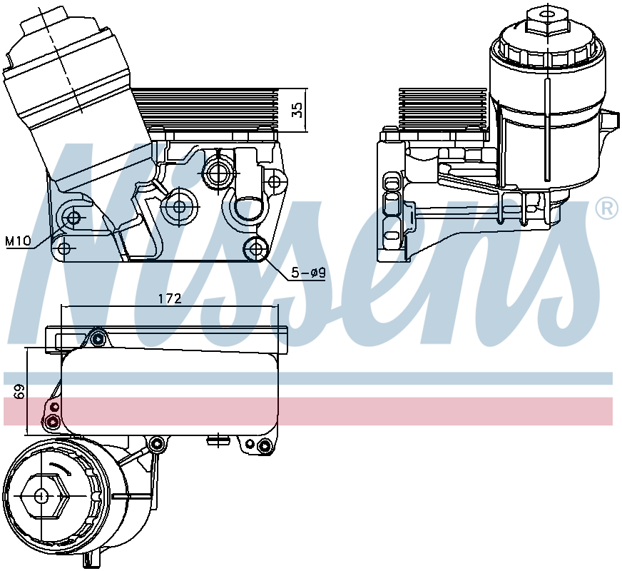 Nissens Engine Oil Cooler 91310 Nissens Engine Oil Cooler 91310