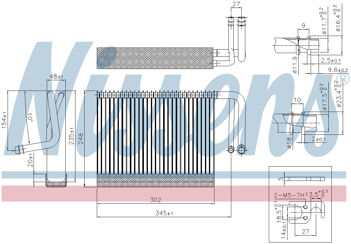 Nissens Aircon Evaporator 92327