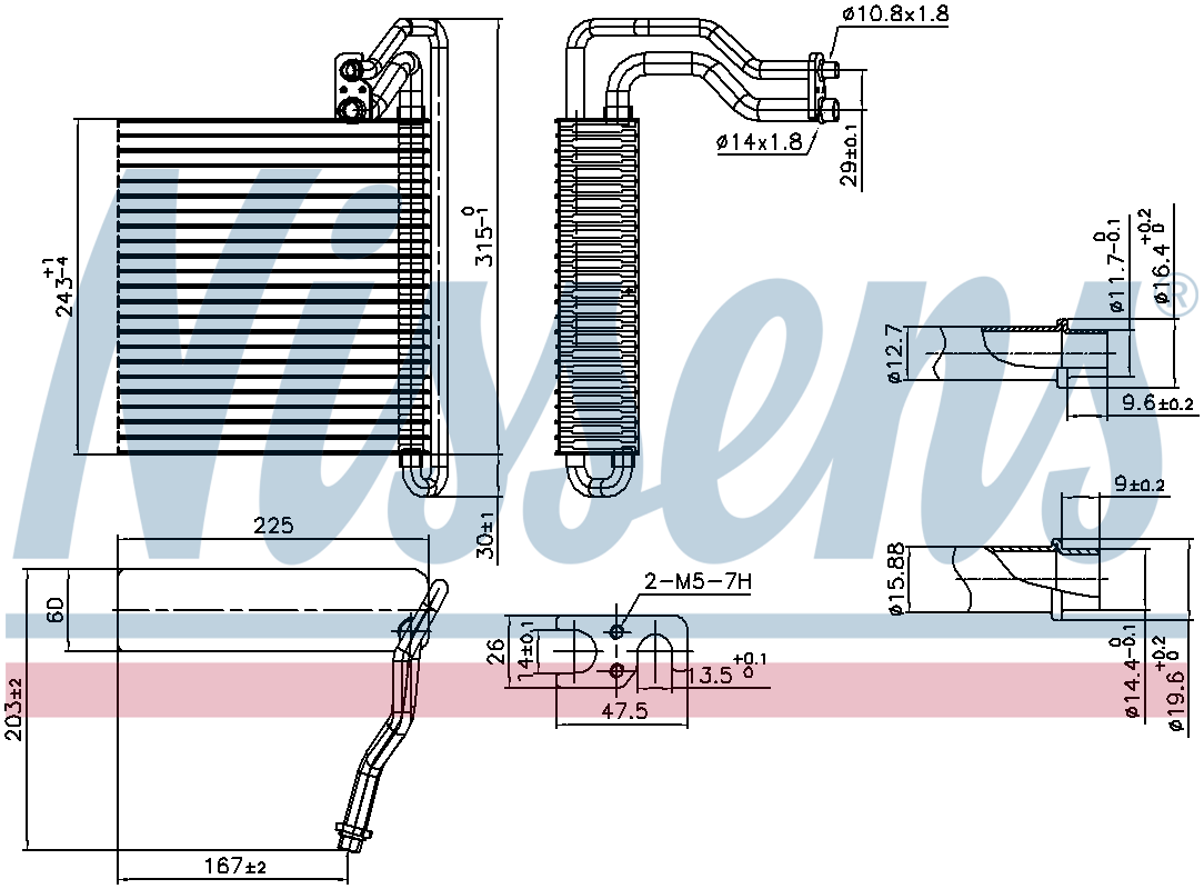 Nissens Aircon Evaporator 92333