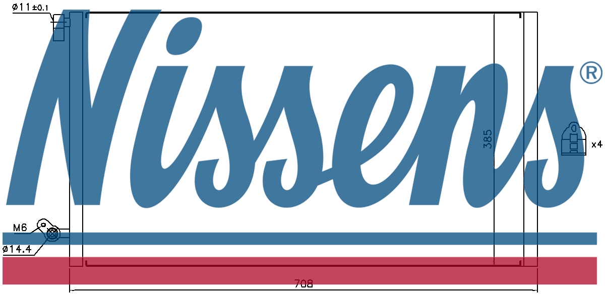 NISSENS Aircon Condenser 940187