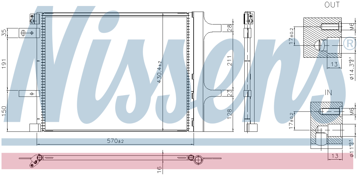 Nissens Aircon Condenser 941399