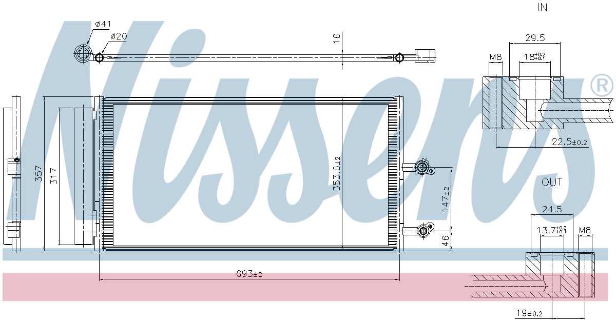 Nissens Aircon Condenser 941403