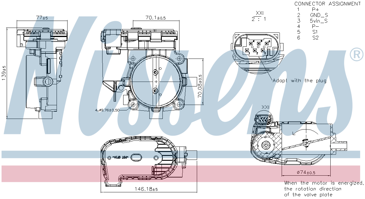 Nissens Throttle Body 955138
