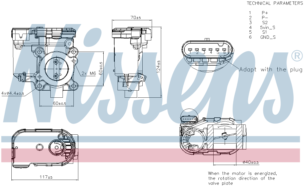 Nissens Throttle Body 955322