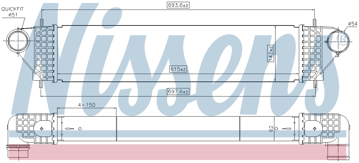 Nissens Charge Air Intercooler 961005