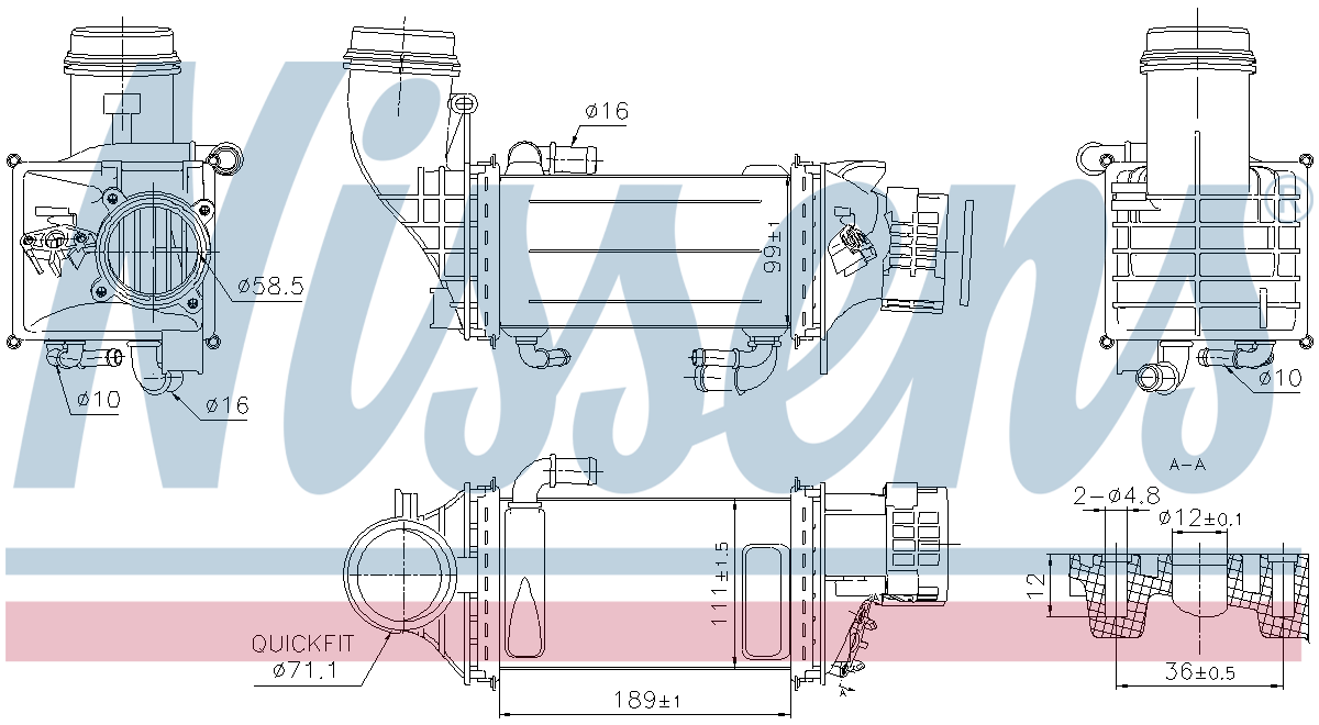 Nissens Charge Air Intercooler 961247