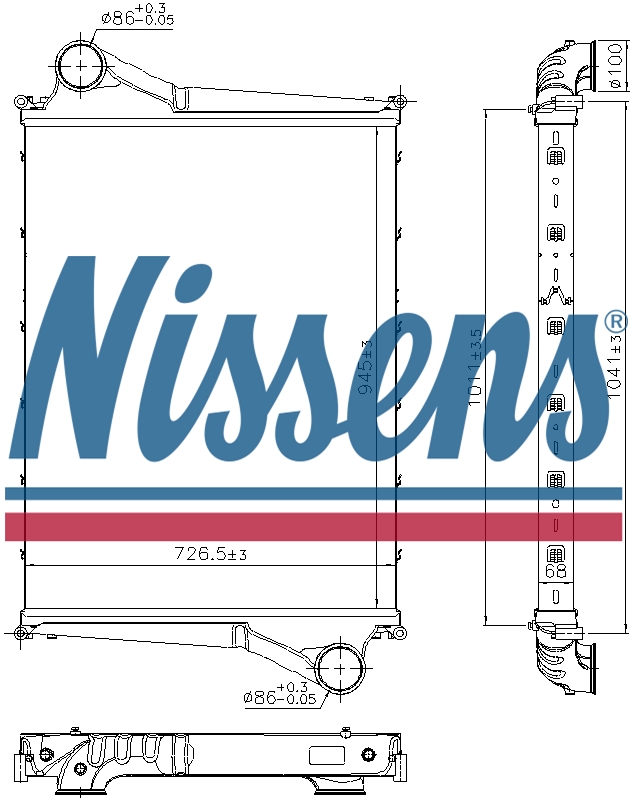 NISSENS Charge Air Intercooler 961261
