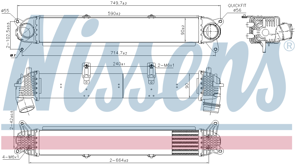 Nissens Charge Air Intercooler 961402
