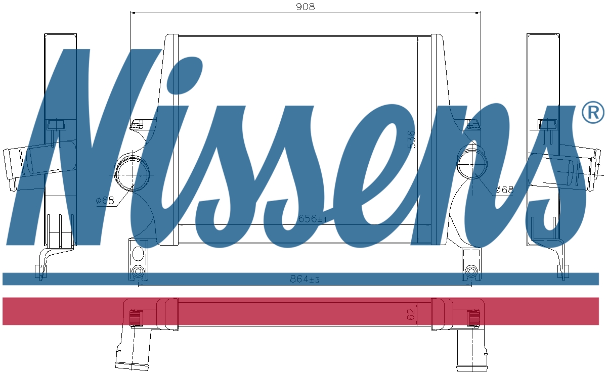 NISSENS Charge Air Intercooler 961428