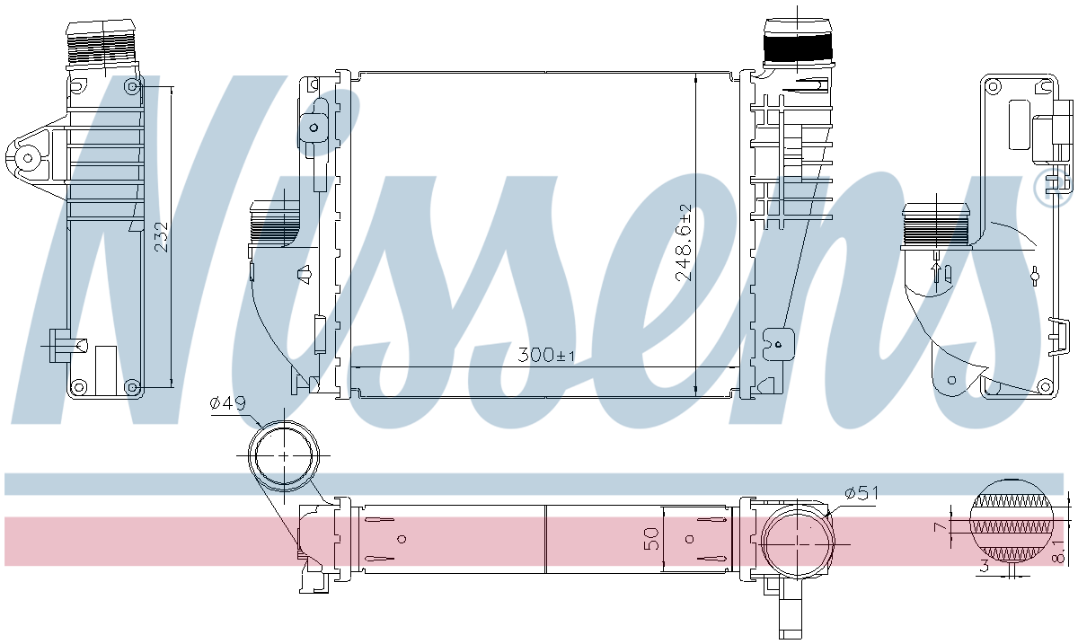 Nissens Charge Air Intercooler 961522