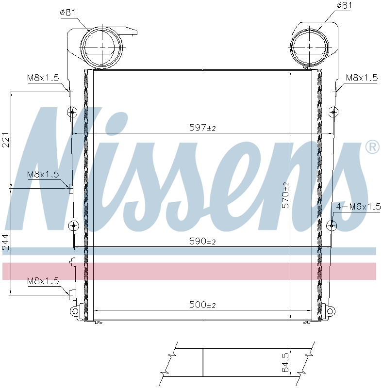 Nissens Charge Air Intercooler 961552