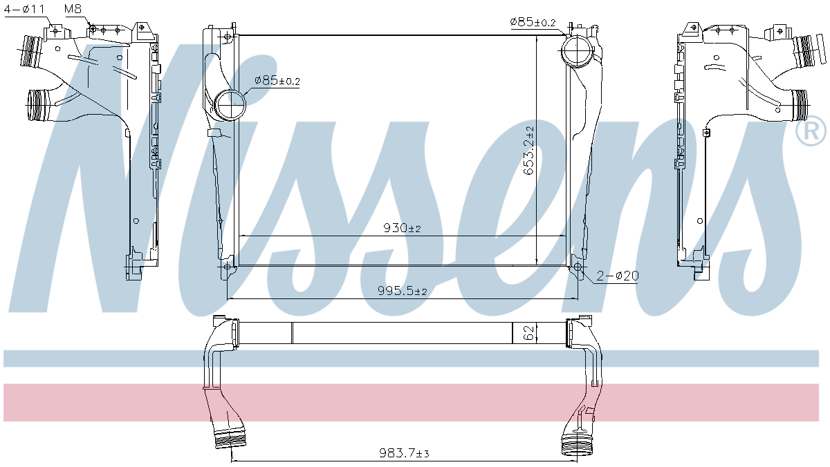 Nissens Charge Air Intercooler 961564