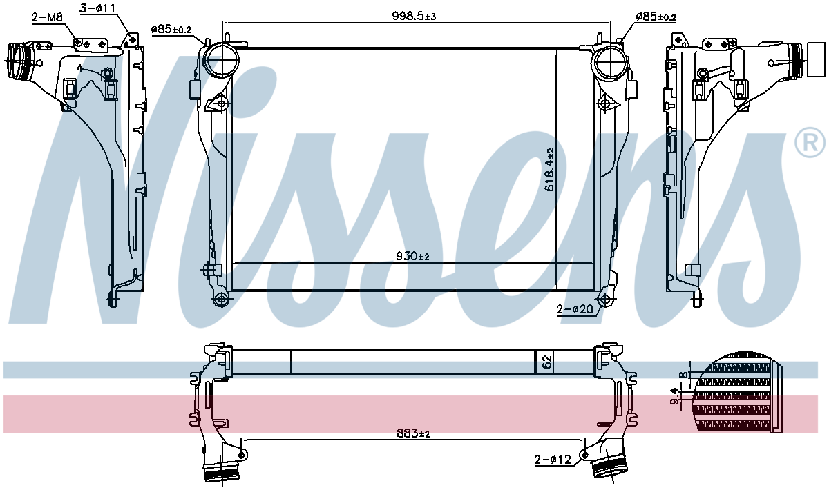 Nissens Charge Air Intercooler 961565