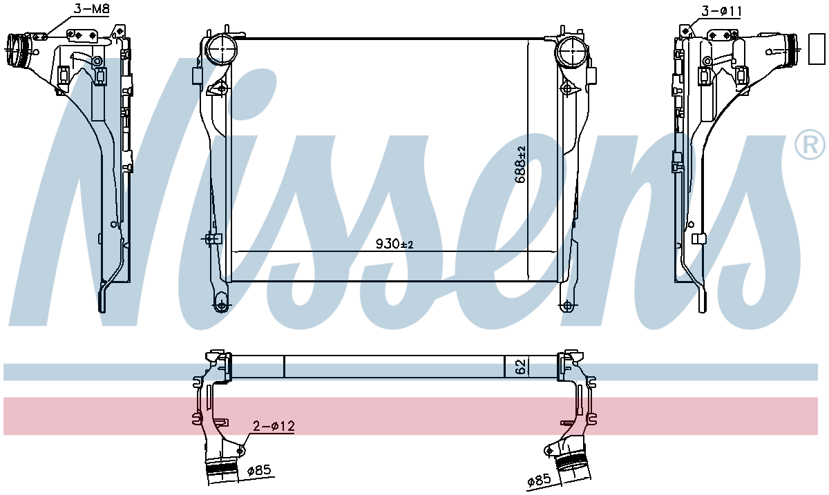 Nissens Charge Air Intercooler 961566