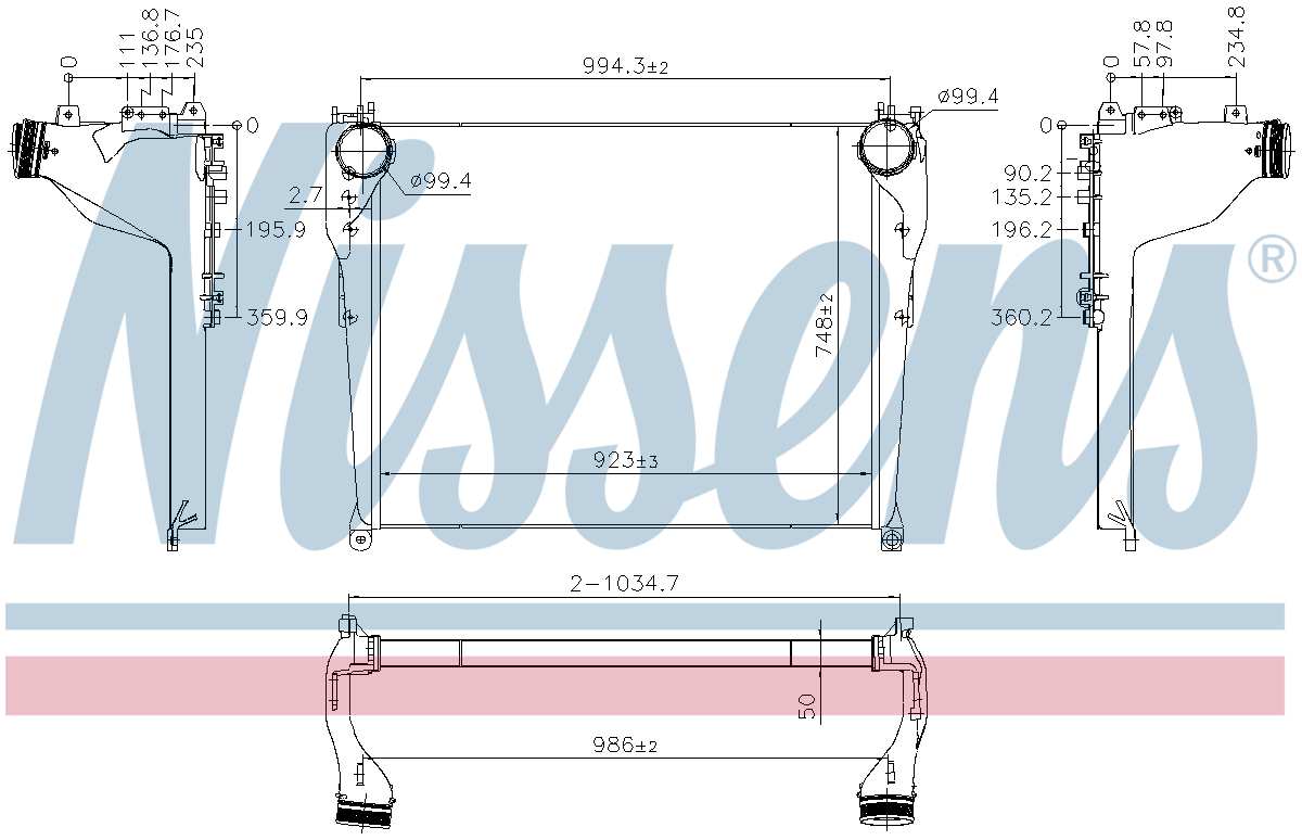 Nissens Charge Air Intercooler 961568