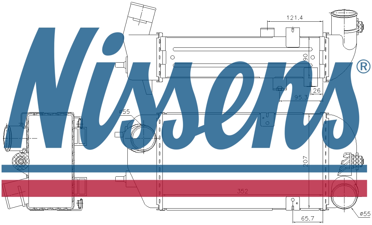 NISSENS Charge Air Intercooler 96190