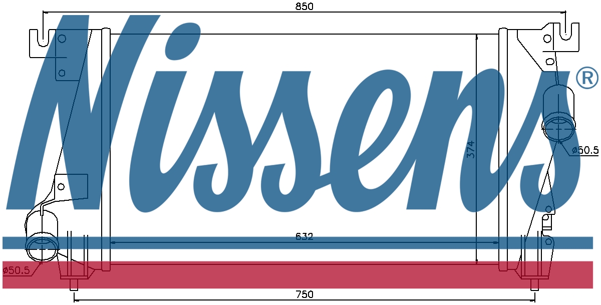 NISSENS Charge Air Intercooler 96848
